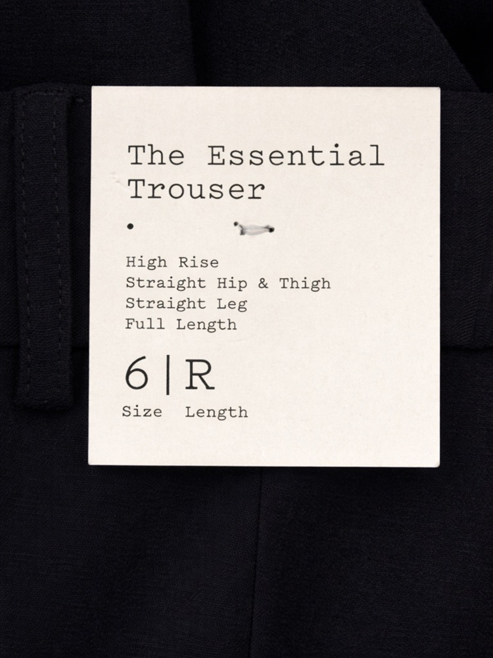 A New Day Essential Trouser Black High Rise Straight Leg Pants 6R - Picture 3 of 4